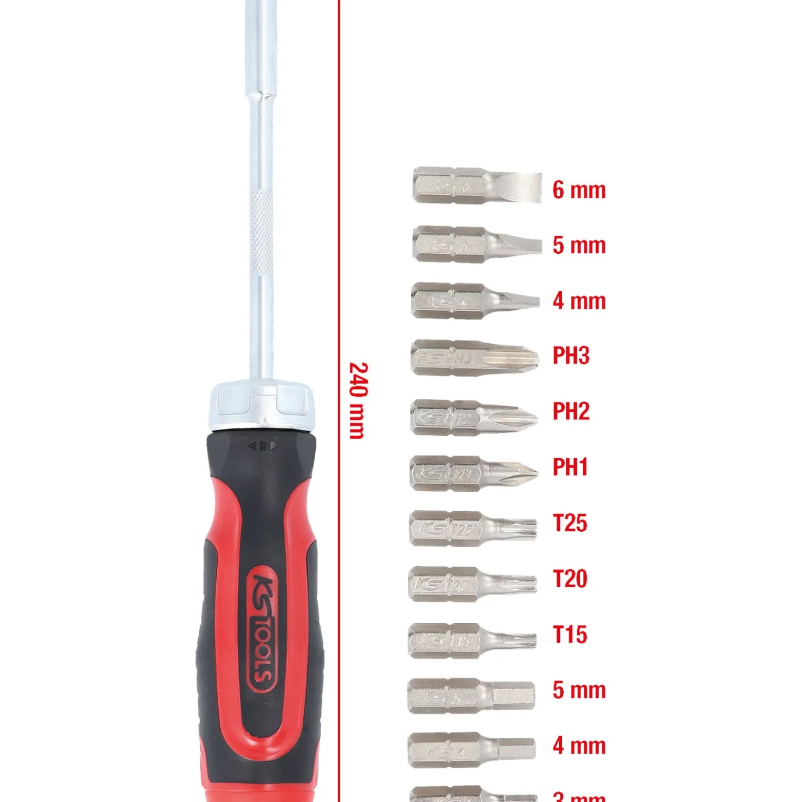 KS TOOLS 12 in 1 Ratschen-Bit-Schraubendreher - 159.2035