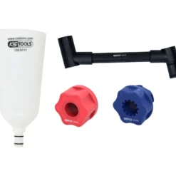 KS TOOLS Öl-Einfülltrichter-Satz mit drehbarem Winkelarm für VAG, 4-tlg - 150.9155