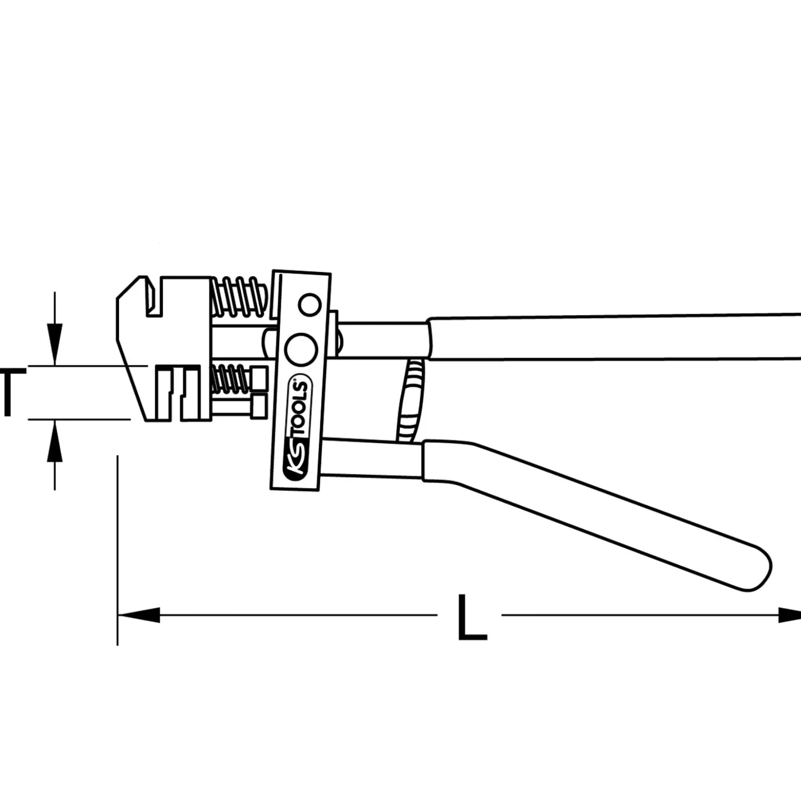 KS TOOLS Loch- und Absetzzange 285 mm - 118.0055