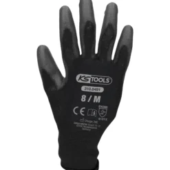 KS TOOLS Mikro-Feinstrickhandschuhe-schwarz 8 12 Paar - 310.0491