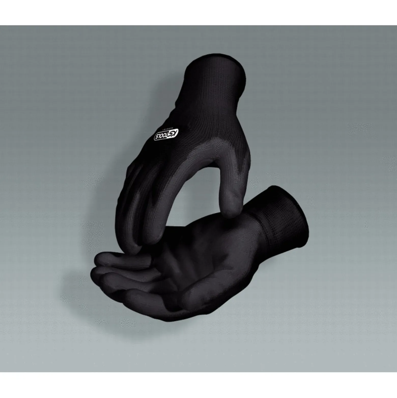 KS TOOLS Mikro-Feinstrickhandschuhe-schwarz 8 12 Paar - 310.0491