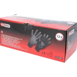 KS TOOLS Mikro-Feinstrickhandschuhe-schwarz 8 12 Paar - 310.0491