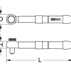 KS TOOLS 3/8" Mini Drehmomentschlüssel mit Schutzisolierung und Umschalt-Ratschenkopf 5-25Nm - 117.1184