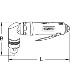 KS TOOLS 10 mm Druckluft-Winkelbohrmaschine - 515.5465