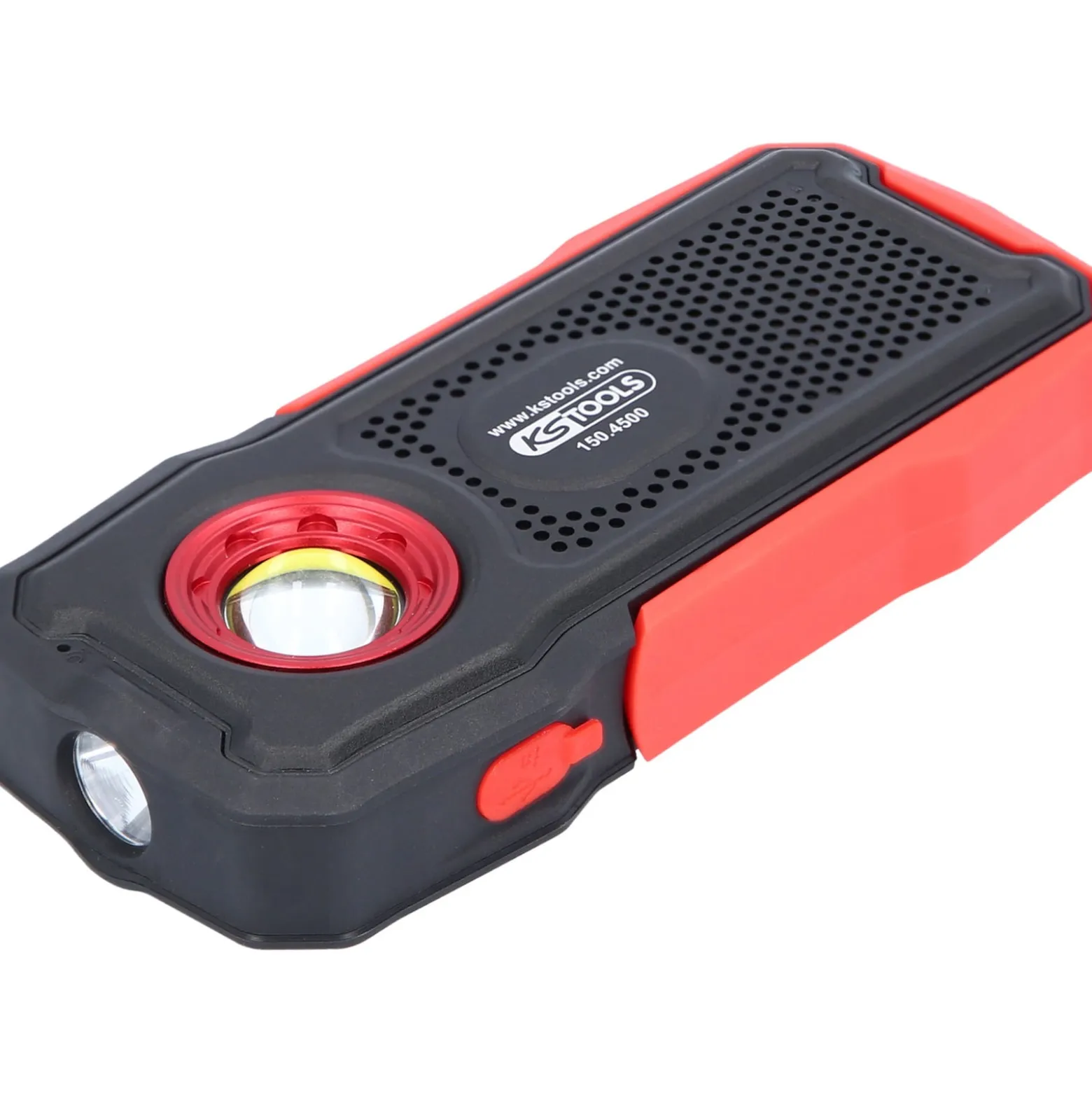 KS TOOLS Mobile Werkstatt-Handlampe 500 Lumen mit Bluetooth Lautsprecher knickbar - 150.4500