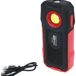 KS TOOLS Mobile Werkstatt-Handlampe 500 Lumen mit Bluetooth Lautsprecher knickbar - 150.4500