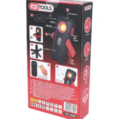 KS TOOLS Mobile Werkstatt-Handlampe 500 Lumen mit Bluetooth Lautsprecher knickbar - 150.4500