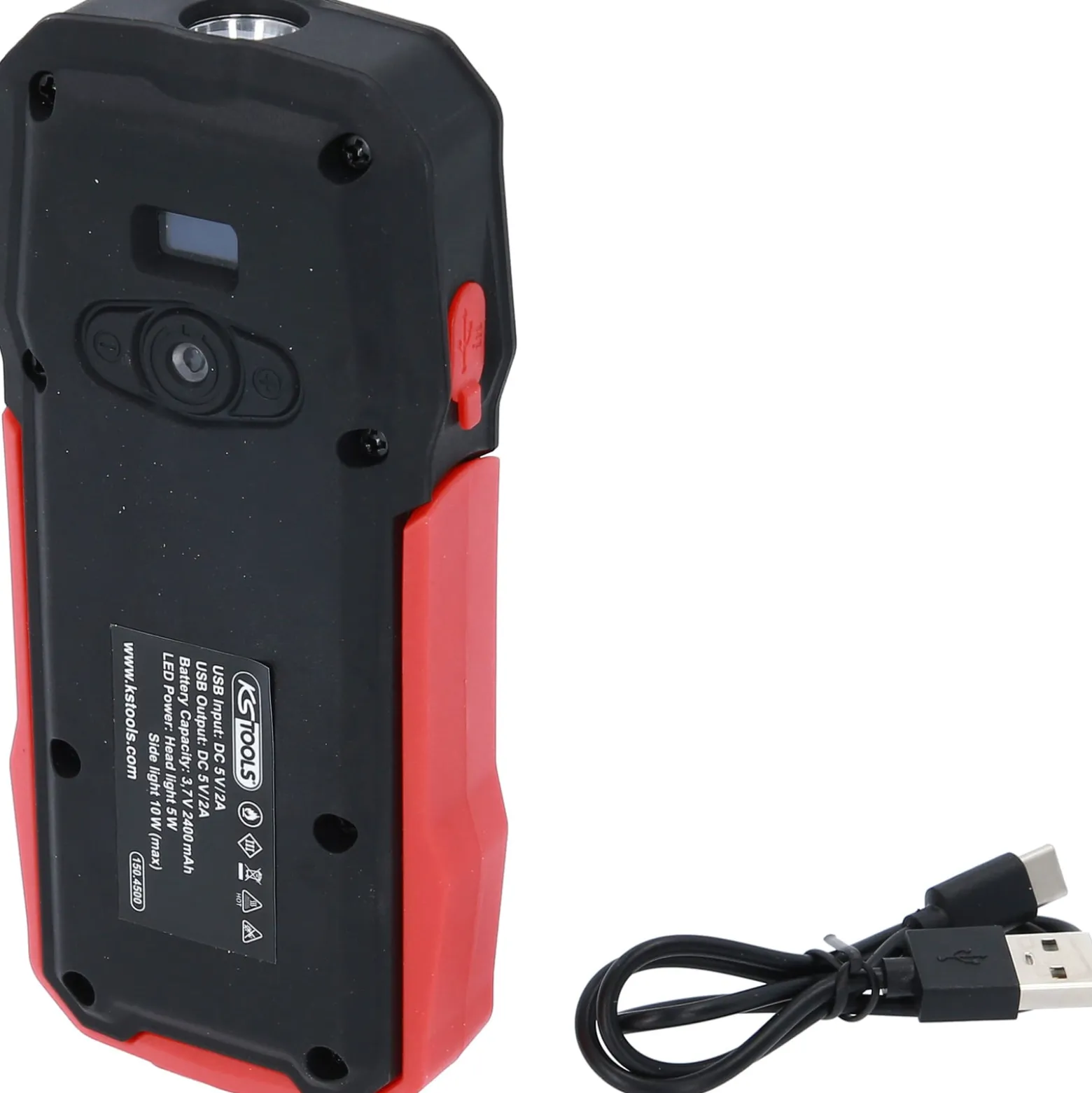 KS TOOLS Mobile Werkstatt-Handlampe 500 Lumen mit Bluetooth Lautsprecher knickbar - 150.4500