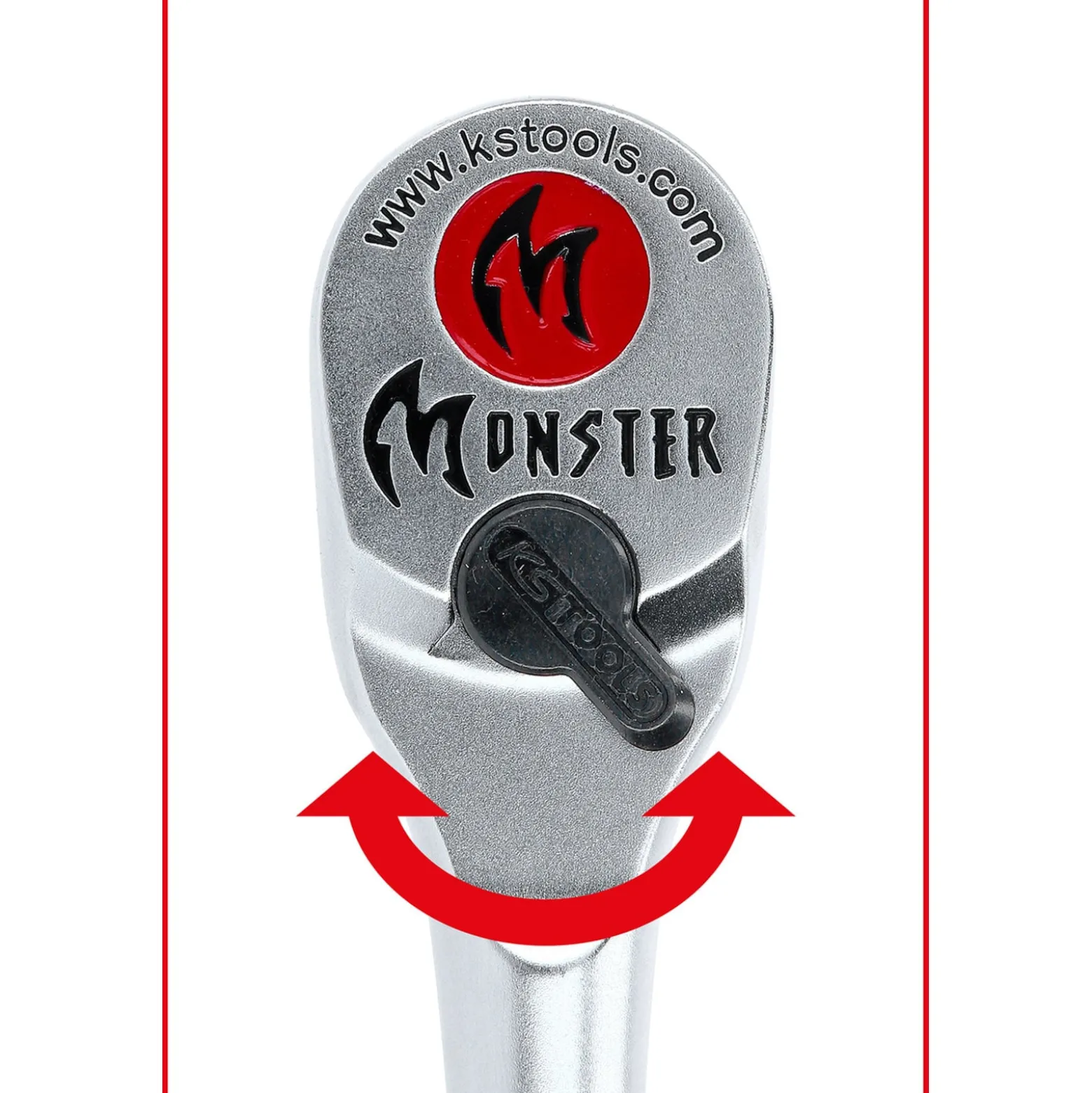 KS TOOLS 1/2" Monster Teleskop-Umschaltknarre, 100 Zahn - 935.1285