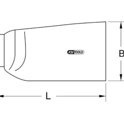 KS TOOLS NH-Sicherungs-Aufsteckgriff mit Schutzisolierung 380 mm - 117.1622