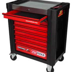 KS TOOLS PERFORMANCEplus P10 SCHWARZ/ROT Werkstattwagen mit 8 Schubladen - 873.0008