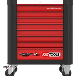 KS TOOLS PERFORMANCEplus P10 SCHWARZ/ROT Werkstattwagen mit 8 Schubladen - 873.0008