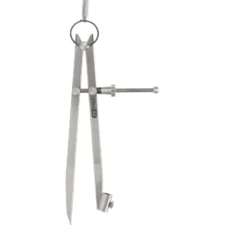 KS TOOLS Präzisions-Feder-Spitzzirkel mit Bleistifthalter - 300.0411