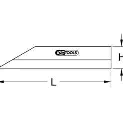 KS TOOLS Präzisions-Haarlineal 400 mm - 300.0637