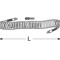 KS TOOLS PU-Druckluft-Spiralschlauch Ø 10 mm - 515.3340