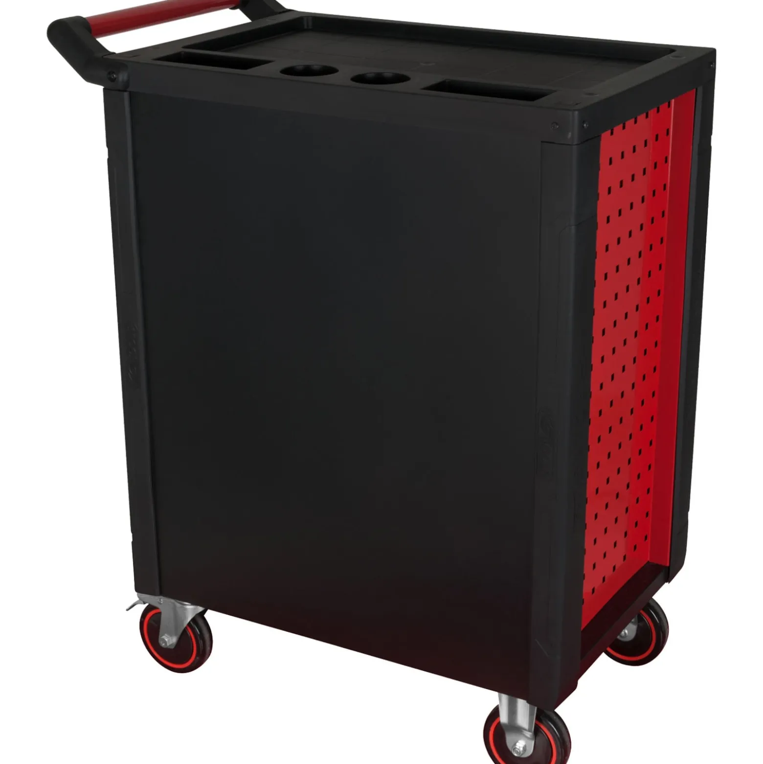 KS TOOLS RACINGline SCHWARZ/ROT Werkstattwagen mit 7 Schubladen - 826.0007