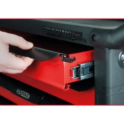 KS TOOLS RACINGline SCHWARZ/ROT Werkstattwagen mit 7 Schubladen - 826.0007