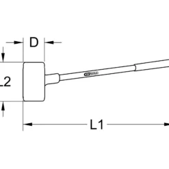 KS TOOLS Rückschlagfreier Schonhammer XL 5500g - 140.5259