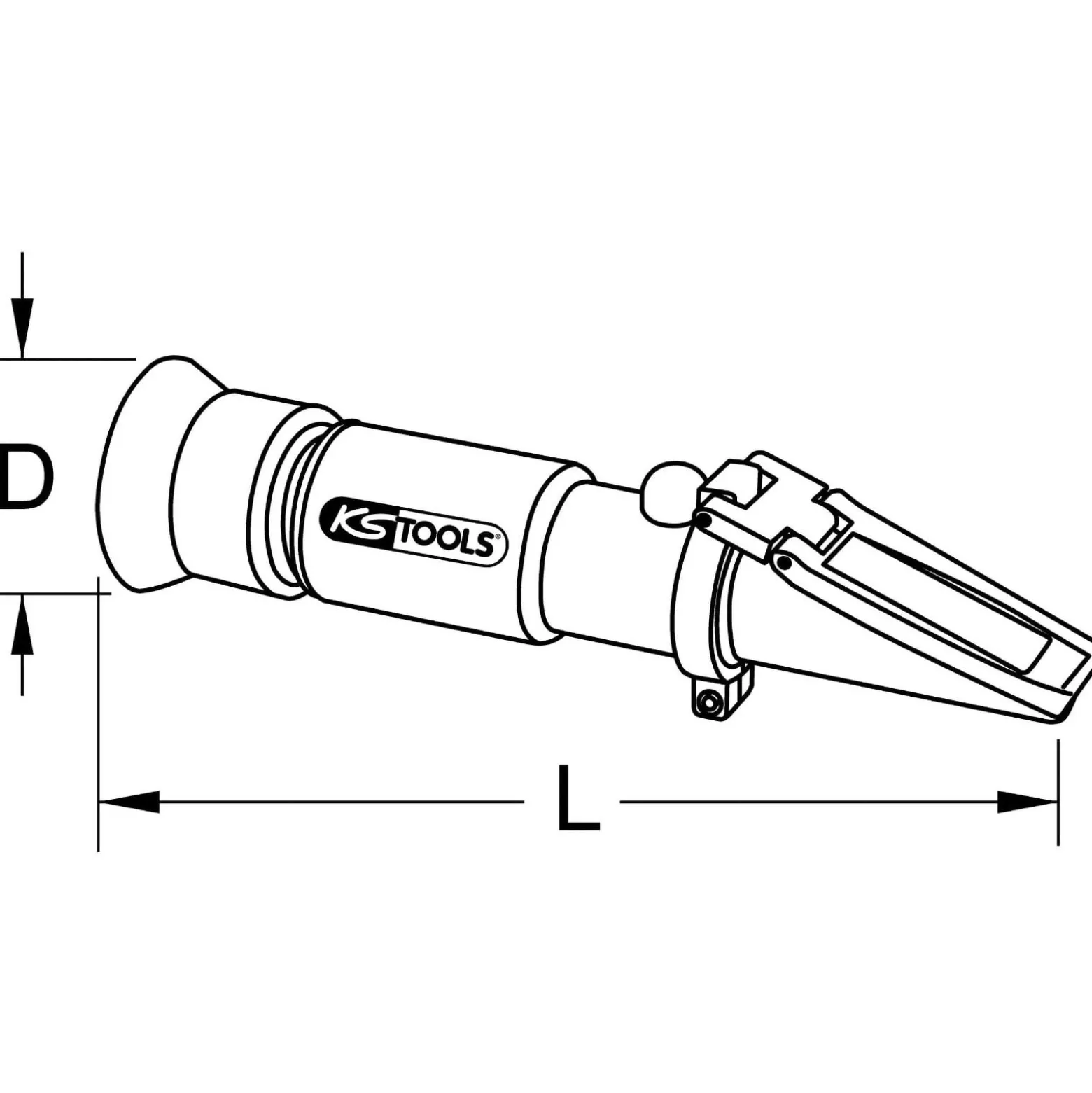 KS TOOLS Refraktometer Kühlflüssigkeit / Batteriesäure - 550.1290