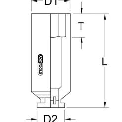 KS TOOLS 1/2" Sechskant-Kraft-Stecknuss lang 19 mm - 515.1119