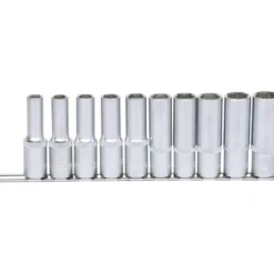 KS TOOLS 1/2" Sechskant-Stecknuss-Satz lang 10tlg. 10-19 mm - 917.0615