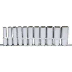 KS TOOLS 3/8" Sechskant-Stecknuss-Satz lang 11tlg. 8-19 mm - 911.0611