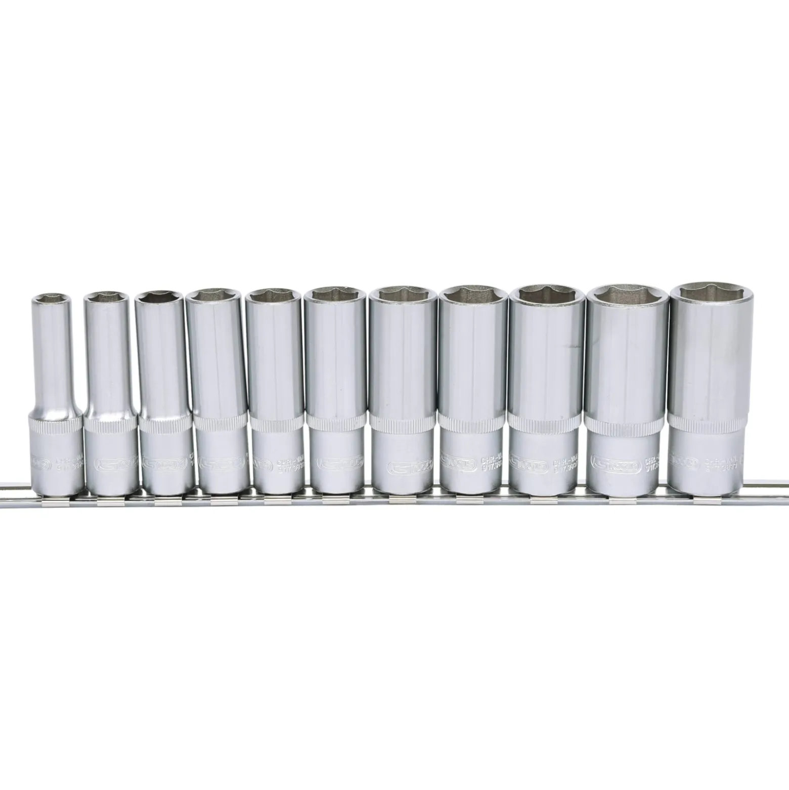 KS TOOLS 3/8" Sechskant-Stecknuss-Satz lang 11tlg. 8-19 mm - 911.0611
