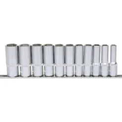 KS TOOLS 3/8" Sechskant-Stecknuss-Satz lang 11tlg. 8-19 mm - 911.0611