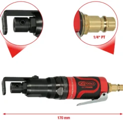 KS TOOLS SlimPOWER Mini-Druckluft-Karosserie-Stichsäge 170 mm - 515.5545
