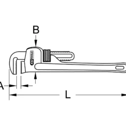 KS TOOLS Stahl-Einhand-Rohrzange 600 mm - 111.3525