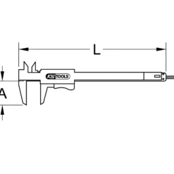 KS TOOLS Taschen-Messschieber 0-150 mm 235 mm - 300.0510