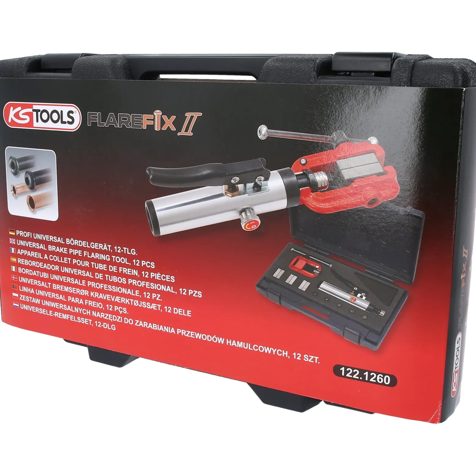 KS TOOLS Universal-Bördelgerät-Satz 11tlg.Flarefix II - 122.1260