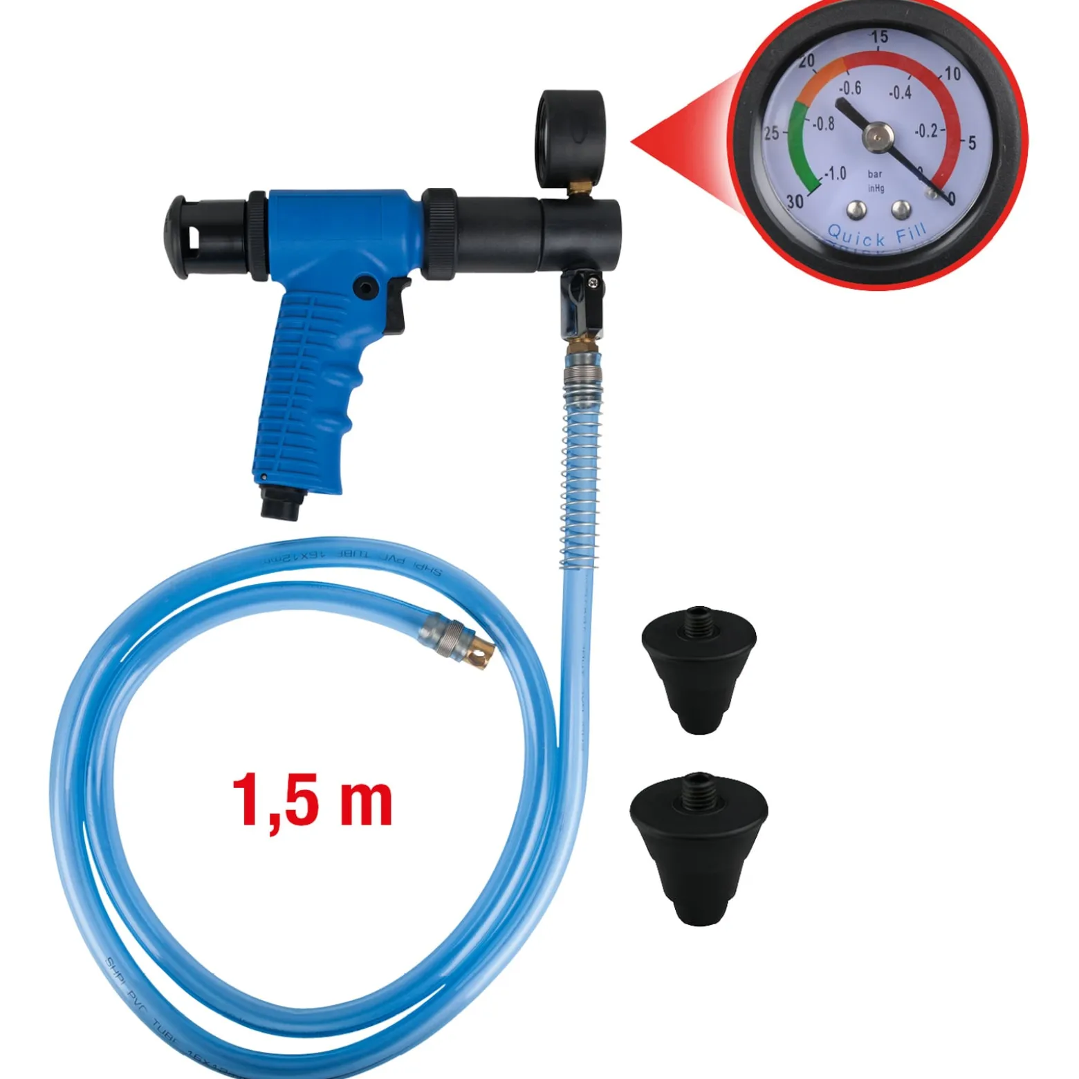 KS TOOLS Vakuum-Kühlsystem-Füllgerät 4tlg. - 150.2070
