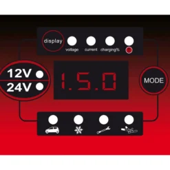 KS TOOLS 12V + 24V SMARTcharger Hochfrequenz-Batterieladegerät 25A/12,5A - 550.1745