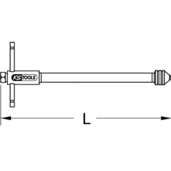 KS TOOLS Werkzeughalter mit Umschalt-Ratschenkopf 110 mm - 331.0665