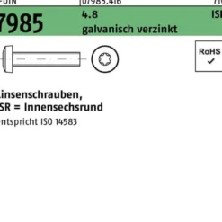 Linsenschraube DIN 7985 ISR M5x25-T25 4.8 galv.verz. 200St.