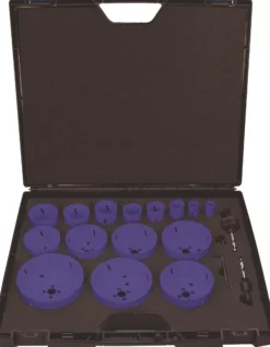 Lochsägensatz 17-tlg.19-114mm Schnitt-T.38mm HSS-Co8 TECWERK