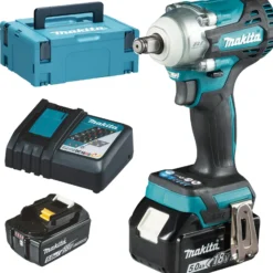 Makita DTW300RTJ Akku-Schlagschrauber 18 V / 2x 5,0 Ah Akku + Ladegerät im Makpac