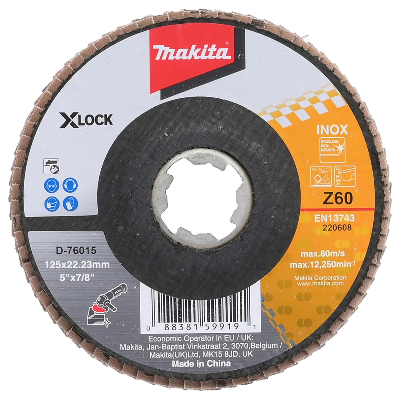 Makita Fächerschleifscheibe 125 mm Z60 - D-76015