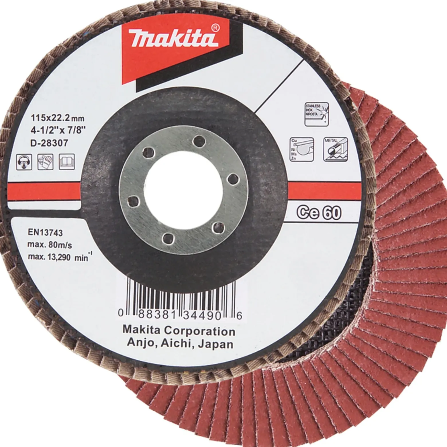 Makita Fächerschleifscheibe 180 mm 60F - D-28547
