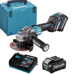 Makita GA023GM201 Akku-Winkelschleifer Ø 125 mm 40 V max. / 2x 4,0 Ah Akkus + Ladegerät im MAKPAC