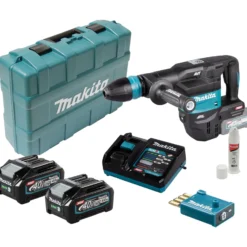 Makita HM001GM201 Akku-Stemmhammer 40V max. / 2x 4,0 Ah Akku + Ladegerät inkl. AWS Funk-Adapter WUT01 im Koffer