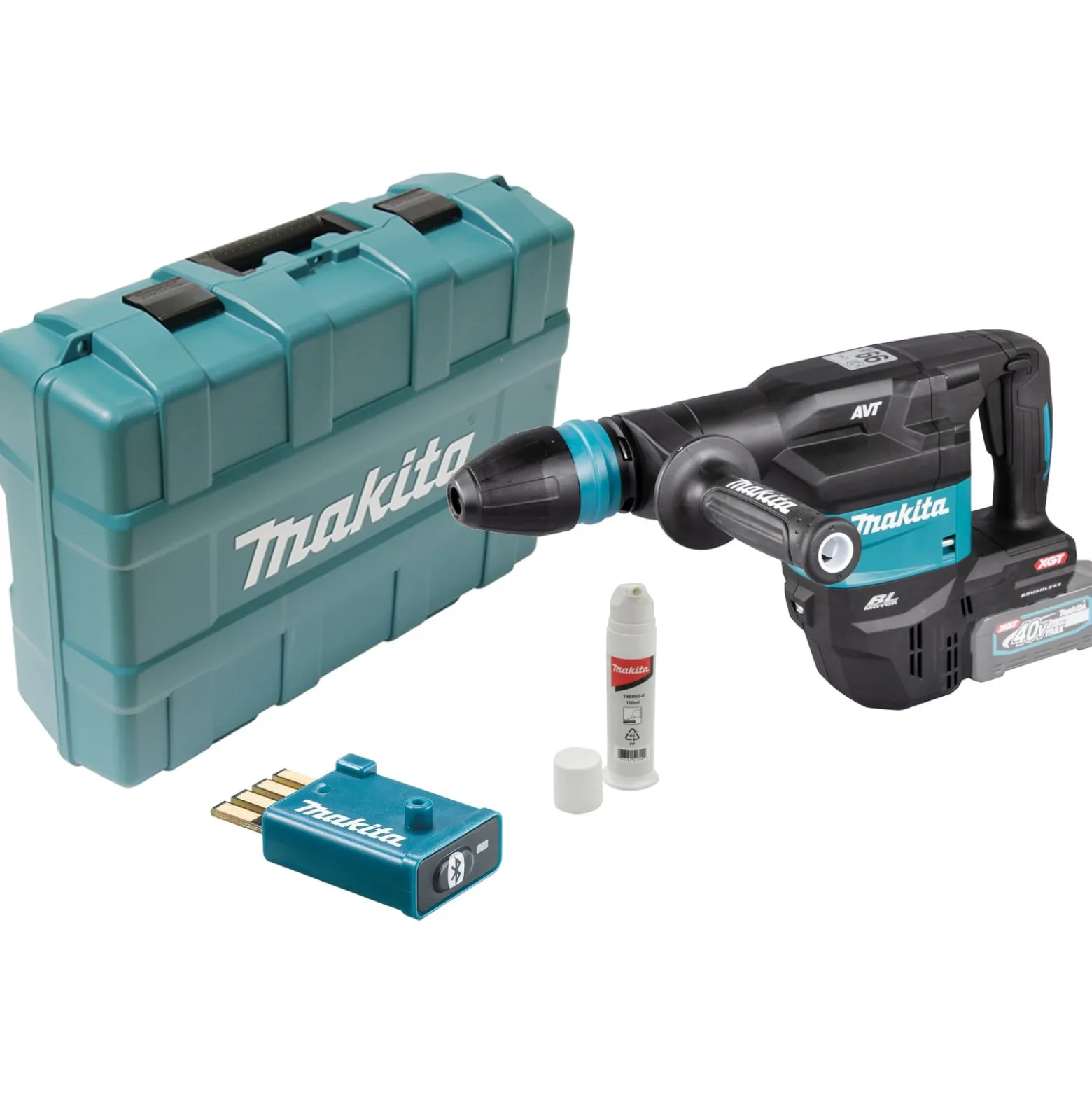 Makita HM001GZ02 Akku-Stemmhammer 40V max. Solo inkl. AWS Funk-Adapter WUT01 im Koffer