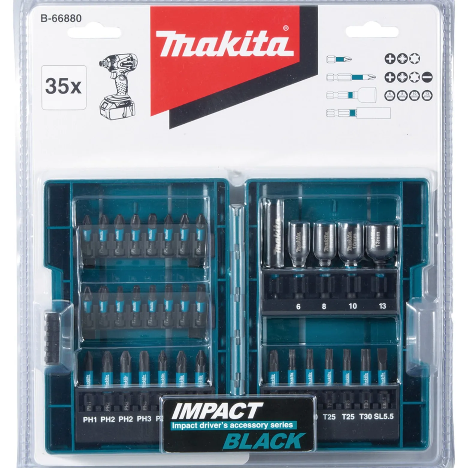 Makita Impact Black Bit-Set 35tlg. - B-66880