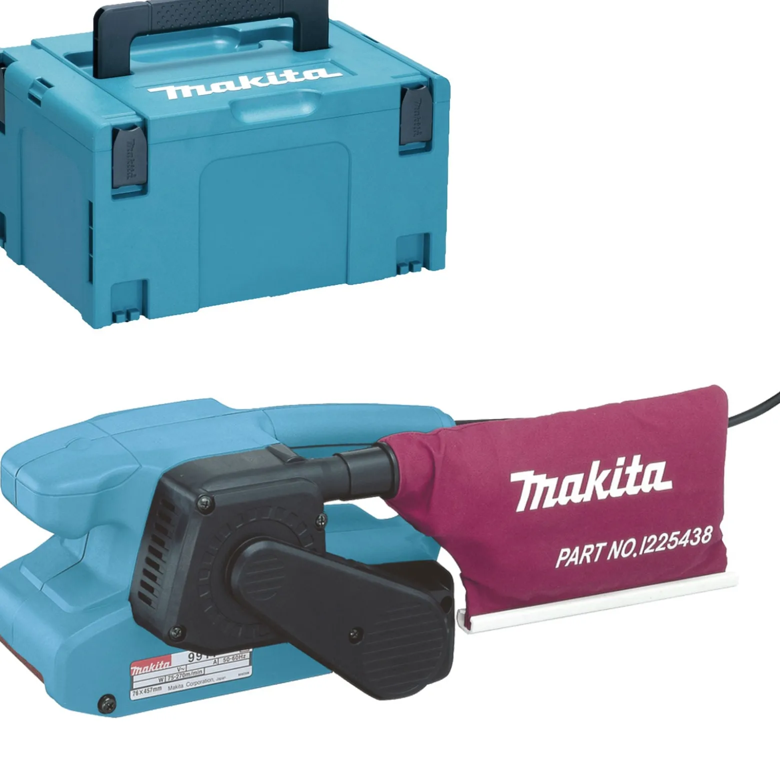 Makita 9911J Bandschleifer 76 mm 650 W im MAKPAC