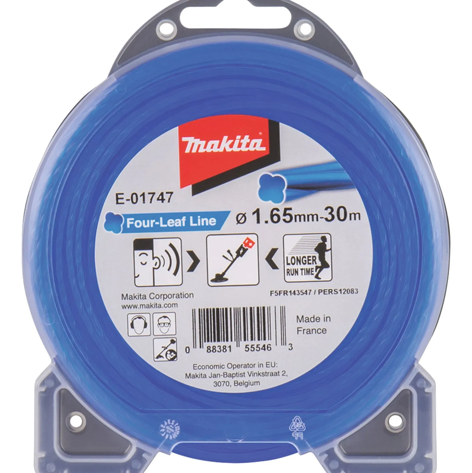 Makita Mähfaden Four-Leaf Blau 30 m Ø 1,65 mm - E-01747