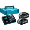 Makita Power Source Kit Li 40V inkl. Schnellladegerät DC40RA und 2x Akkus BL4040 4,0 Ah im MAKPAC Gr. 1 - 191J97-1