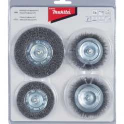 Makita Topf- und Rundbürsten-Set 4tlg. Stahl für Bohrer - D-65729