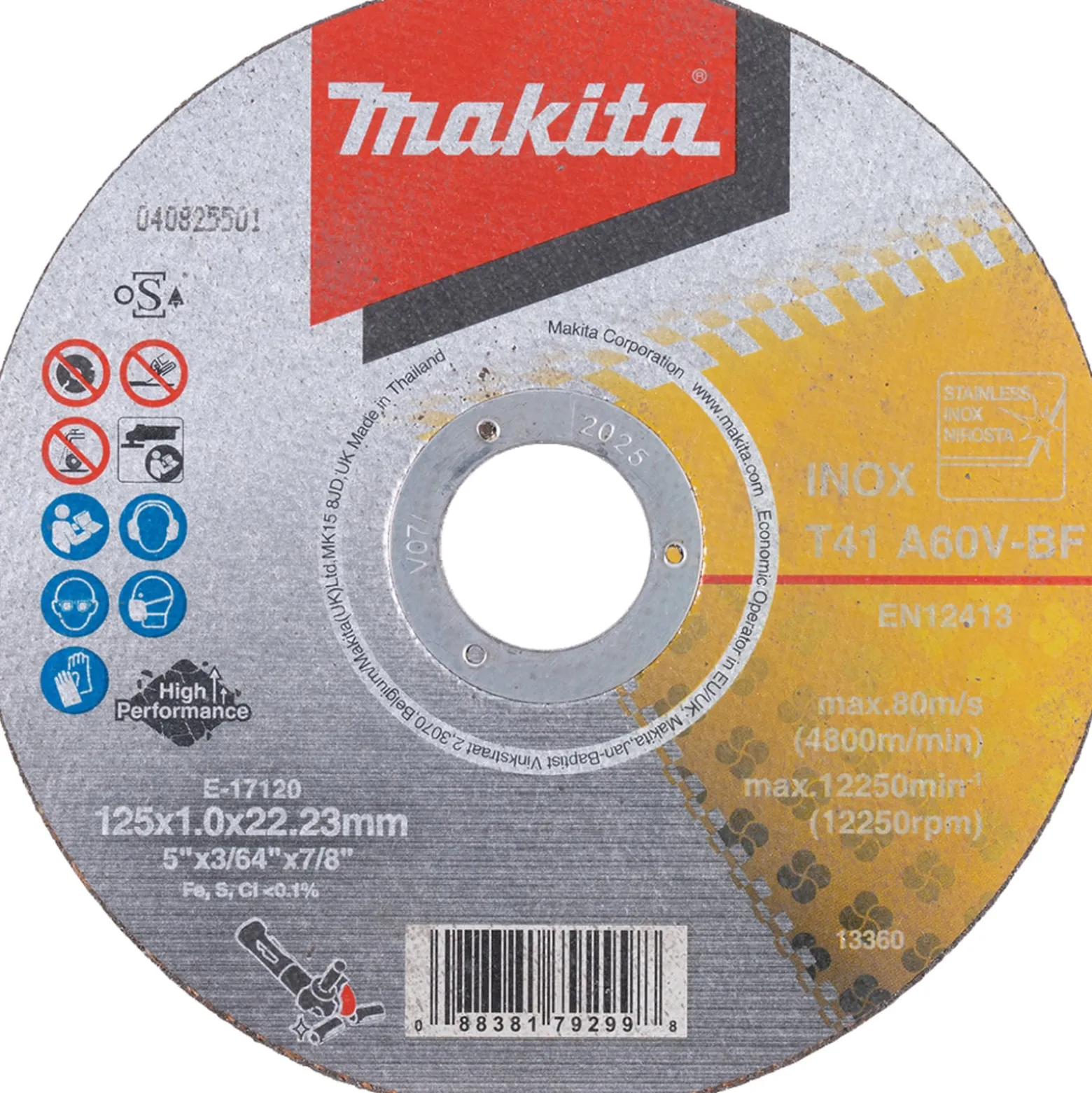 Makita Trennscheibe INOX 125x1 mm 12 St. - E-17120-12