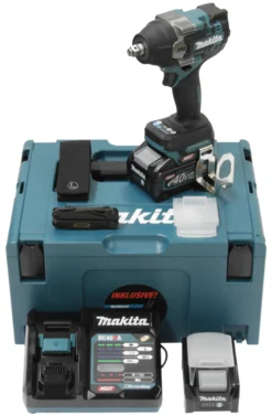 Makita TW007GM206 Akku-Bohrschrauber 40V max. / 2x 2,5 Ah Akku + Schnellladegerät im MAKPAC + Side-Kick